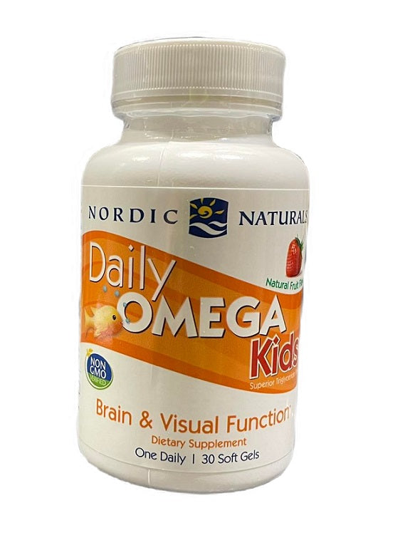 Daily Omega Kids, Natural Fruit Flavour - 30 softgels