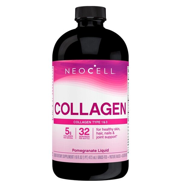 Collagen Type 1 & 3 Liquid, Pomegranate - 473ml
