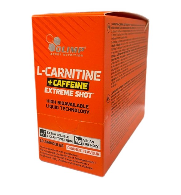 L-Carnitine + Caffeine Extreme Shot, Orange - 10 x 25ml