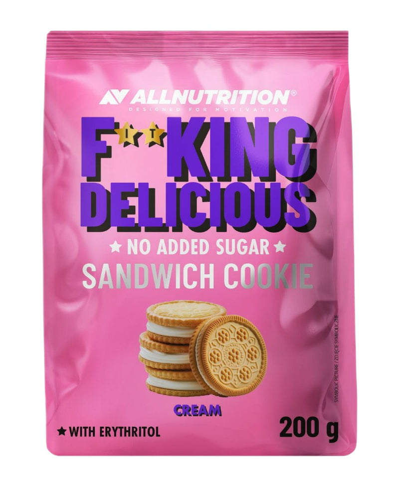 Fitking Delicious Sandwich Cookie, Cream - 200 grams