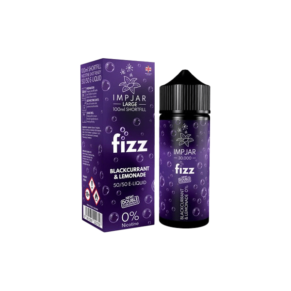 Imp Jar Vaping Products Blackcurrant & Lemonade 0mg Imp Jar Fizz 100ml Shortfill (50VG/50PG)