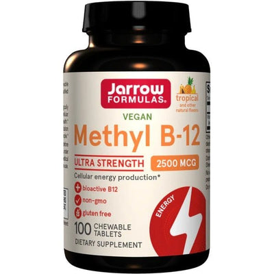 Jarrow Formulas Vitamins & Minerals Methyl B-12, 2500mcg (Tropical) - 100 vegan chewable tabs