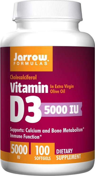 Jarrow Formulas Vitamins & Minerals Vitamin D3, 5000 IU - 100 softgels