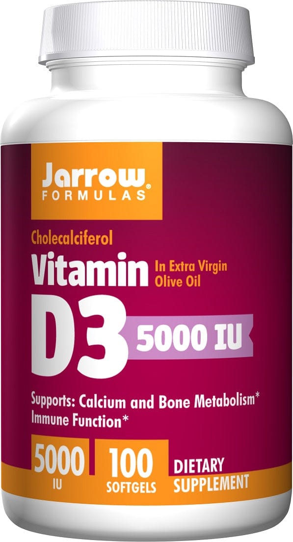 Jarrow Formulas Vitamins & Minerals Vitamin D3, 5000 IU - 100 softgels