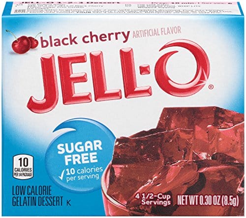 Jell-O Nootropics & Supplements Gelatin Dessert Sugar Free, Black Cherry - 8.5g