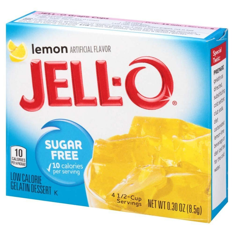 Jell-O Nootropics & Supplements Gelatin Dessert Sugar Free, Raspberry - 8.5g