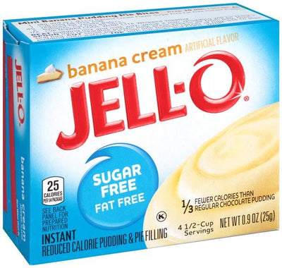 Jell-O Nootropics & Supplements Instant Pudding & Pie Filling Sugar Free, Banana Cream - 25g