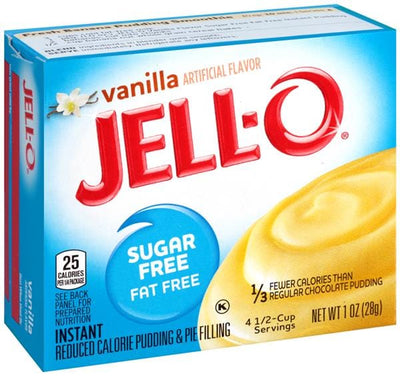 Jell-O Nootropics & Supplements Instant Pudding & Pie Filling Sugar Free, Vanilla - 28g