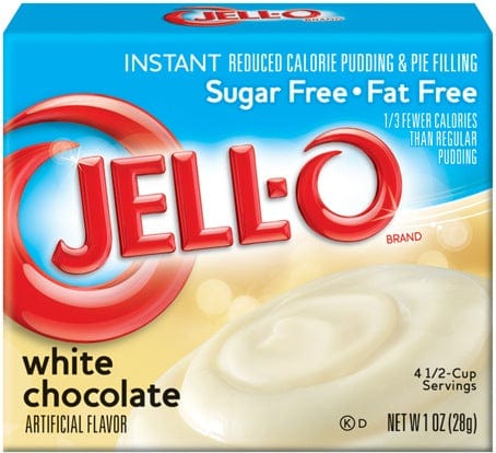 Jell-O Nootropics & Supplements Instant Pudding & Pie Filling Sugar Free, White Chocolate - 28g