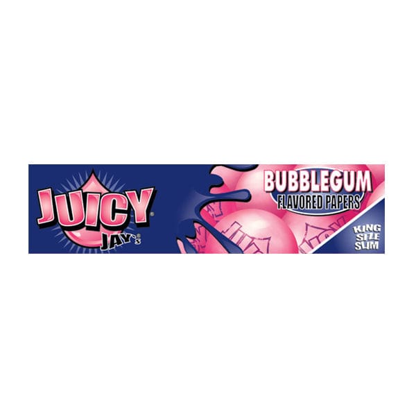 Juicy Jay Food, Beverages & Tobacco Bubble Gum Juicy Jay King Size Flavoured Slim Rolling Paper (24 Pack)