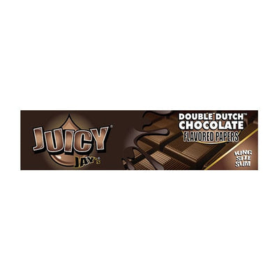 Juicy Jay Food, Beverages & Tobacco Double Dutch Chocolate Juicy Jay King Size Flavoured Slim Rolling Paper (24 Pack)