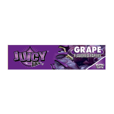 Juicy Jay Food, Beverages & Tobacco Grape Juicy Jay King Size Flavoured Slim Rolling Paper (24 Pack)