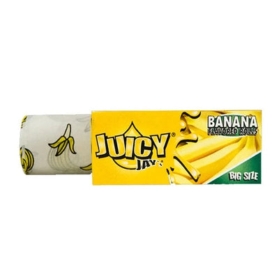 Juicy Jay Smoking Products Banana Juicy Jay Big Size Flavoured 5M Rolls - Full Box 24 Pcs