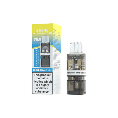 Juicy Pod Vaping Products Blue Razz GB 20mg Juicy Pod Novamax Prefilled Pods 10000 Puffs - 1 Pcs