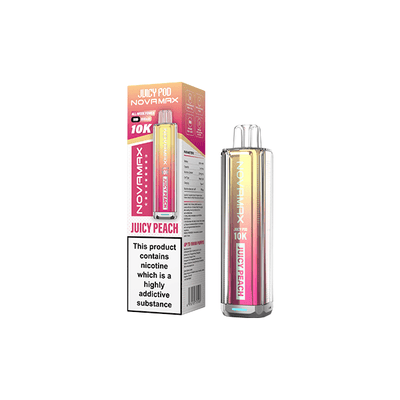 Juicy Pod Vaping Products Juicy Peach 20mg Juicy Pod Novamax Disposable Pod Vape Kit 10000 Puffs