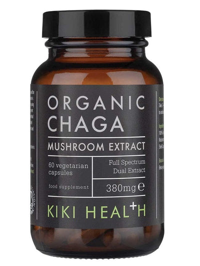 KIKI Health Chaga Extract Organic, 380mg - 60 vcaps