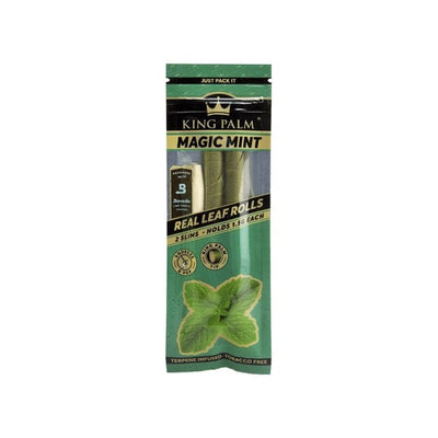 King Palm Food, Beverages & Tobacco Magic Mint King Palm Flavoured Slim 1.5G Rolls (2 Packs)