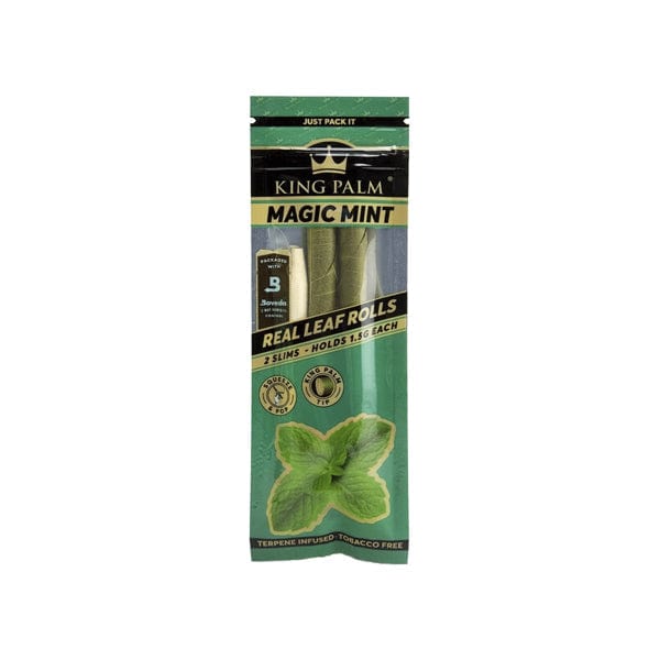 King Palm Food, Beverages & Tobacco Magic Mint King Palm Flavoured Slim 1.5G Rolls (2 Packs)
