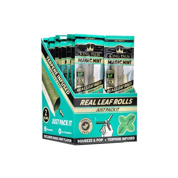 King Palm Smoking Products King Palm Flavoured Slim 1.5G Rolls - 20 Pcs Display Pack