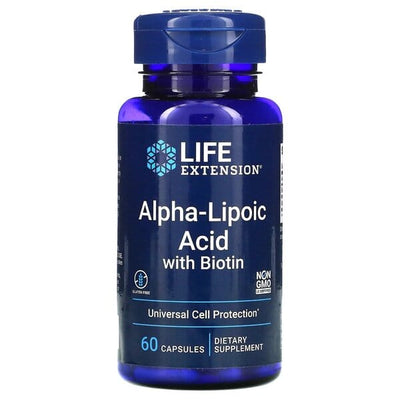 Life Extension Amino Acids and BCAAs Alpha-Lipoic Acid with Biotin - 60 caps