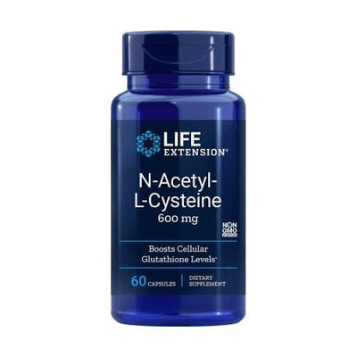 Life Extension Amino Acids and BCAAs N-Acetyl-L-Cysteine, 600mg - 60 caps