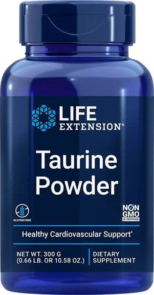 Life Extension Amino Acids and BCAAs Taurine Powder - 300 grams