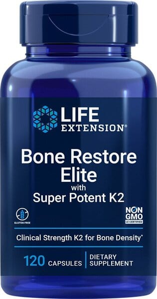 Life Extension Bone Restore Elite with Super Potenet K2 - 120 caps