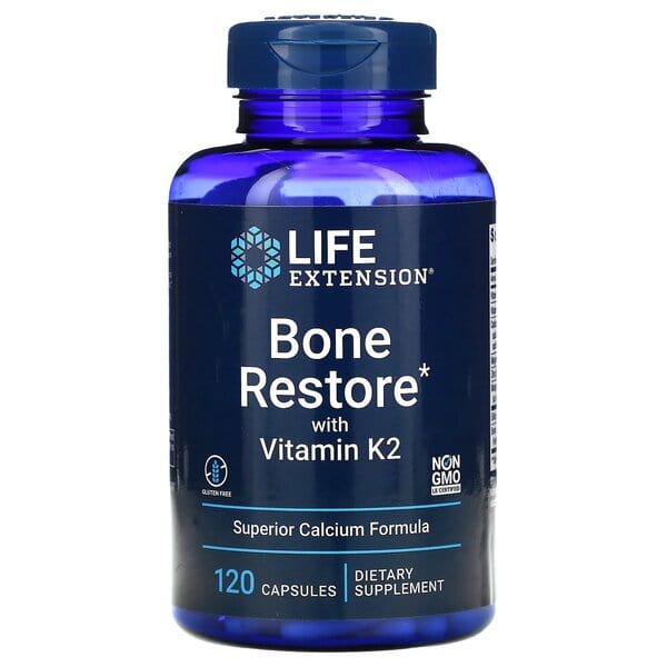 Life Extension Health and Wellbeing Bone Restore with Vitamin K2 - 120 caps