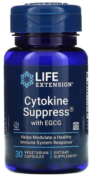 Life Extension Health and Wellbeing Cytokine Suppress with EGCG - 30 vcaps