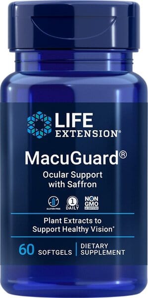 Life Extension Health and Wellbeing MacuGuard Ocular Support with Saffron - 60 softgels
