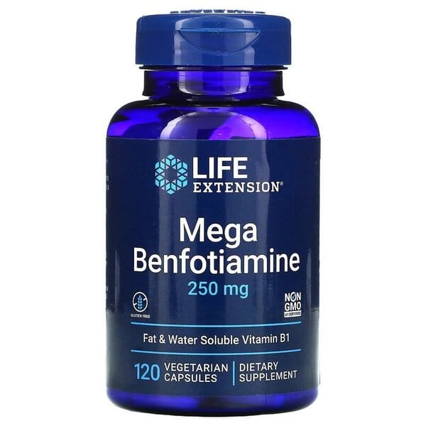 Life Extension Health and Wellbeing Mega Benfotiamine, 250mg - 120 vcaps