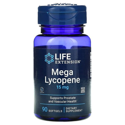 Life Extension Health and Wellbeing Mega Lycopene, 15mg - 90 softgels