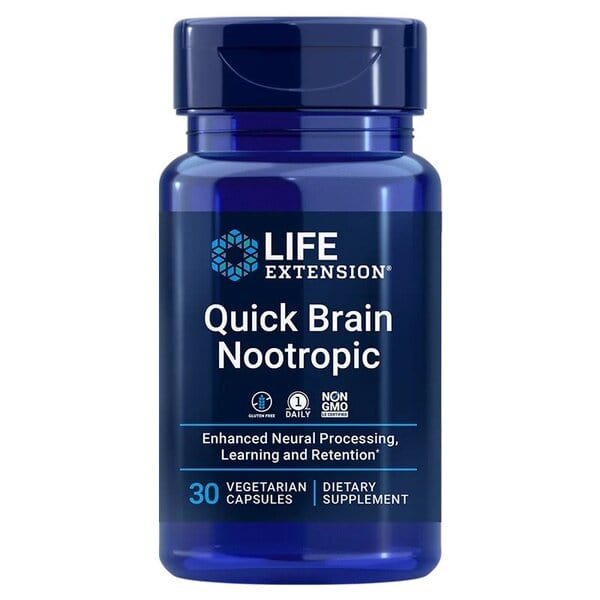 Life Extension Health and Wellbeing Quick Brain Nootropic - 30 vcaps
