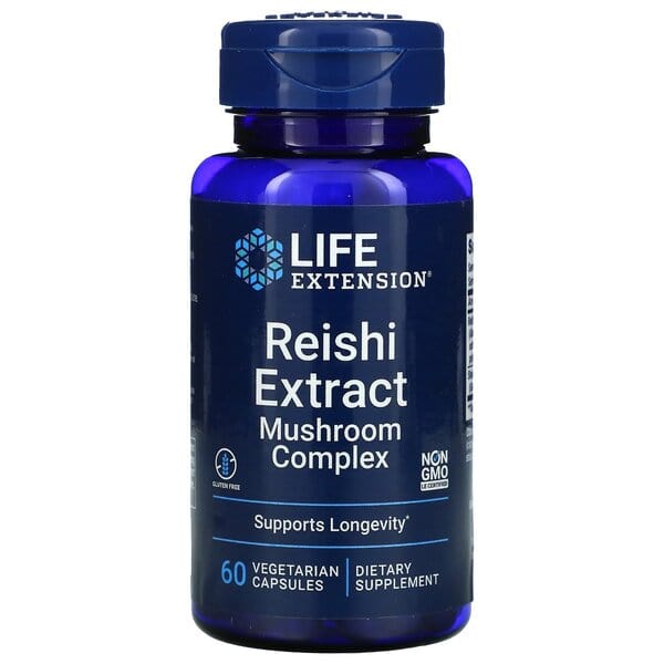 Life Extension Health and Wellbeing Reishi Extract Mushroom Complex - 60 vcaps