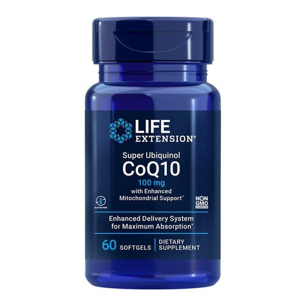 Life Extension Health and Wellbeing Super Ubiquinol CoQ10 with Enhanced Mitochondrial Support, 100mg - 60 softgels