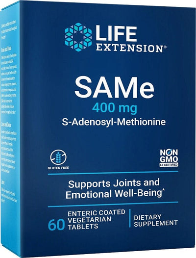 Life Extension Joint Support SAMe S-Adenosyl-Methionine, 400mg - 60 enteric coated tabs