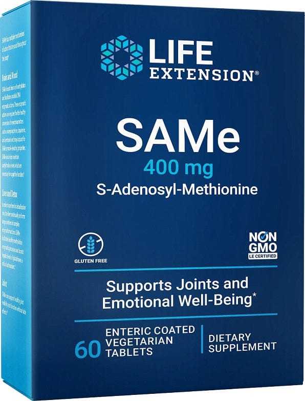 Life Extension Joint Support SAMe S-Adenosyl-Methionine, 400mg - 60 enteric coated tabs