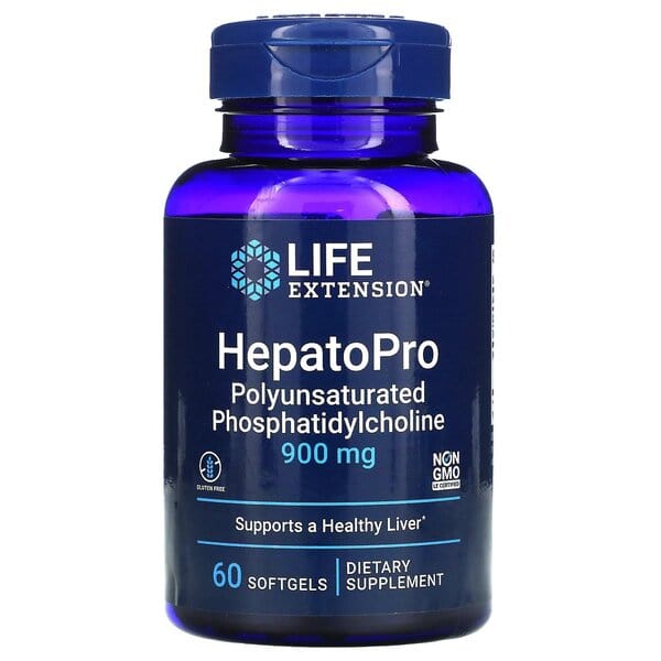 Life Extension Liver Support HepatoPro Polyunsaturated Phosphatidylcholine, 900mg - 60 softgels