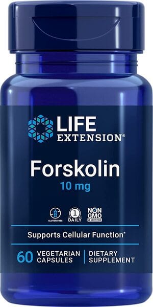 Life Extension Slimming and Weight Management Forskolin, 10mg - 60 vcaps
