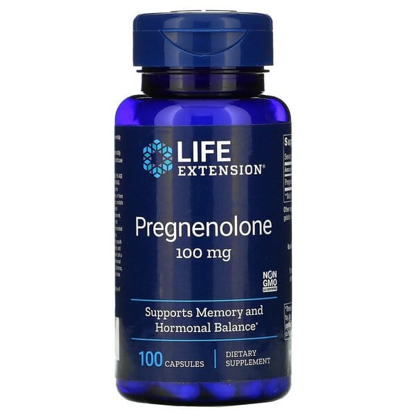 Life Extension Supplements Pregnenolone, 100mg - 100 caps