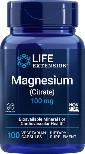 Life Extension Vitamins & Minerals Magnesium (Citrate), 100mg - 100 vcaps