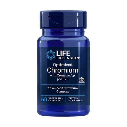 Life Extension Vitamins & Minerals Optimized Chromium with Crominex 3+, 500mcg - 60 vcaps