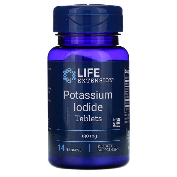 Life Extension Vitamins & Minerals Potassium Iodide Tablets, 130mg - 14 tablets