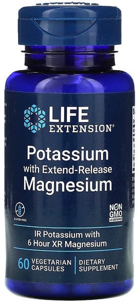 Life Extension Vitamins & Minerals Potassium with Extend-Release Magnesium - 60 vcaps