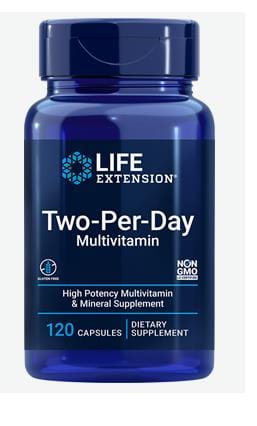 Life Extension Vitamins & Minerals Two-Per-Day, Multivitamin - 120 caps