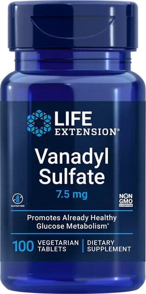 Life Extension Vitamins & Minerals Vanadyl Sulfate, 7.5mg - 100 vegetarian tabs