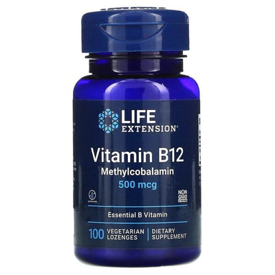 Life Extension Vitamins & Minerals Vitamin B12 Methylcobalamin, 500mcg - 100 vegetarian lozenges