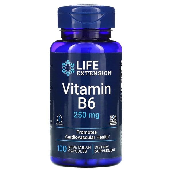 Life Extension Vitamins & Minerals Vitamin B6, 250mg - 100 vcaps
