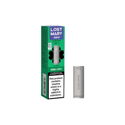 Lost Mary Vaping Products Menthol 20mg Lost Mary 4in1 Prefilled Pods 1200 Puffs - 2 Pcs