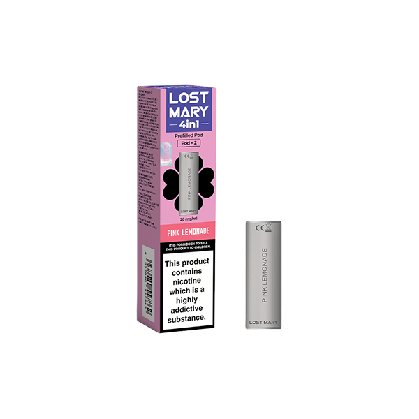 Lost Mary Vaping Products Menthol 20mg Lost Mary 4in1 Prefilled Pods 1200 Puffs - 2 Pcs